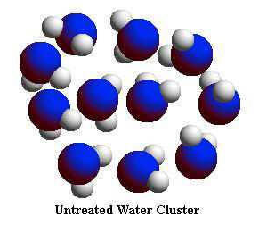 untreated water cluster
